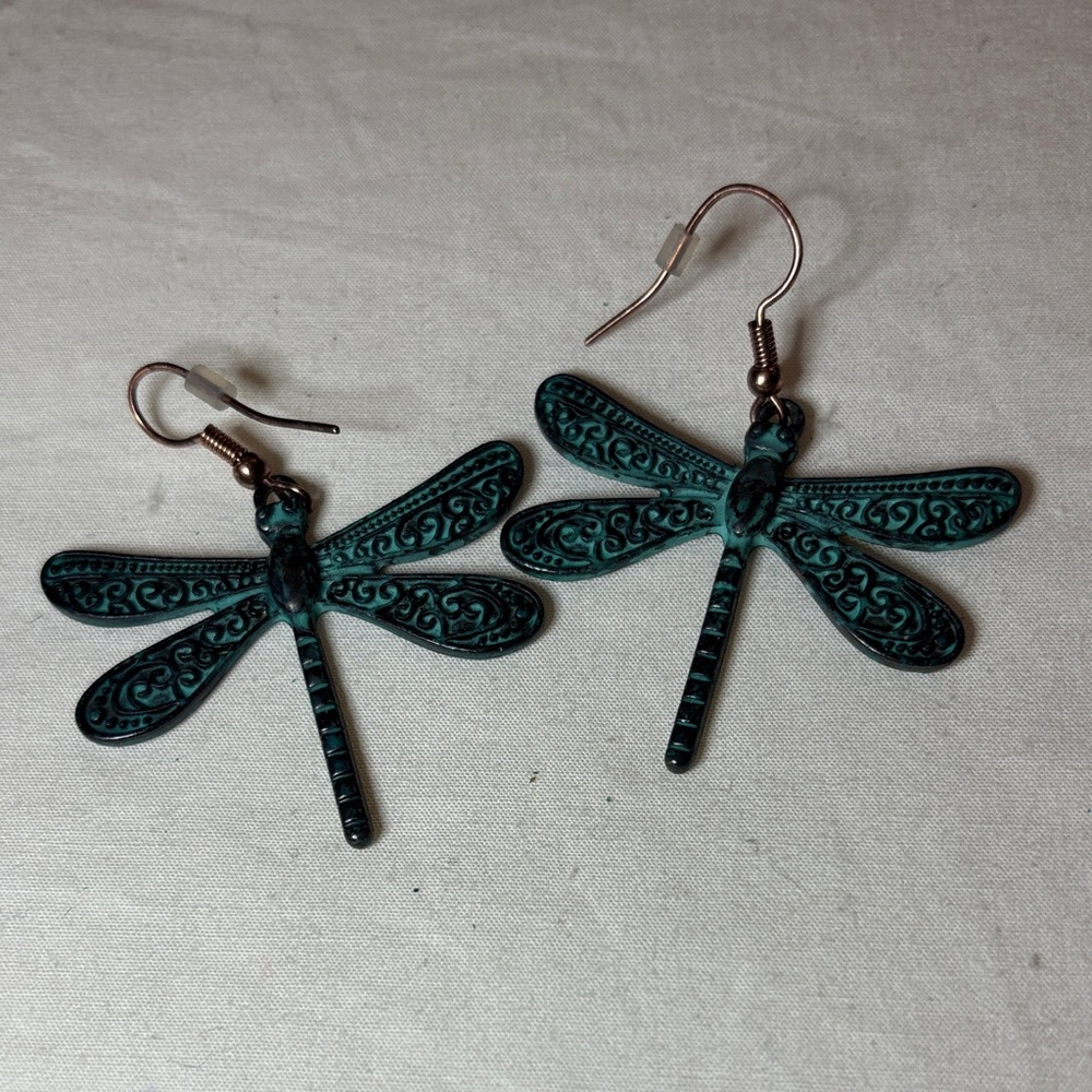 Dragonfly Earrings with Intricate Design